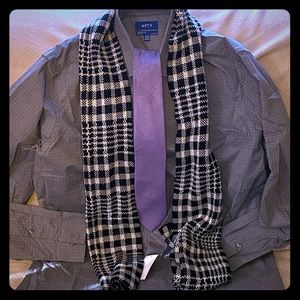 Gray Patterned Apt 9 Dress Shirt